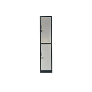 2-door steel locker with shelves, mirrors, rods, air vents, and aluminum handles – Qatar

