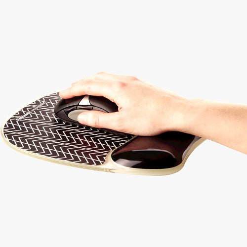 Fellowes Photo Gel Mousepad Wrist Support - Chevron