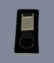 METAL KEYCHAI RECTANGLE SHAPE WITH BLACK STARQ & SPACE FOR EPOXY PRINTING