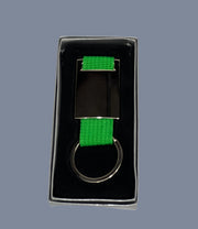 METAL KEYCHAI RECTANGLE SHAPE WITH GREEN  STARQ
