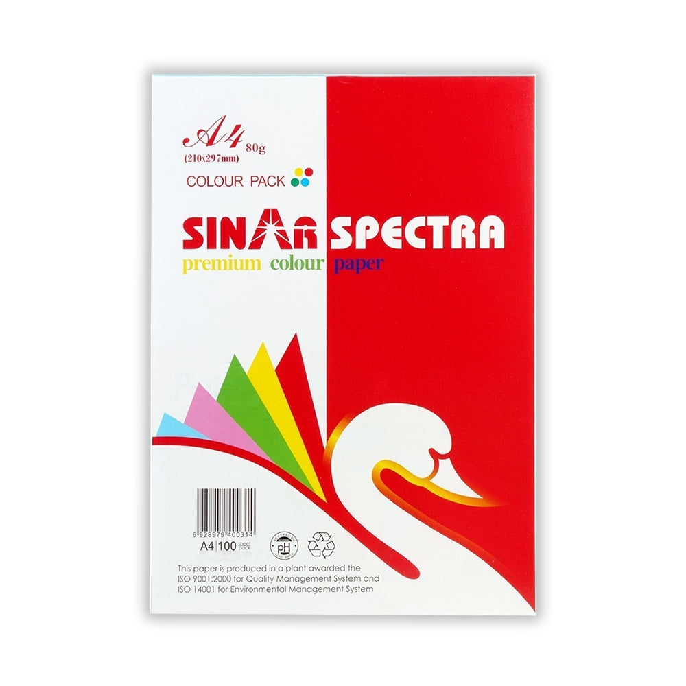 Premium color paper 80gsm A4 10 assorted colors 250 sheets