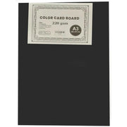 Premium color card board 220gsm A3 black color,100 sheets