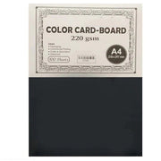 Premium color card board 220gsm A4 black color,100 sheets