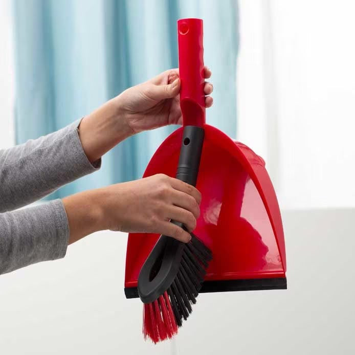 Vileda 2 in 1 short handle dustpan+brush V-0134