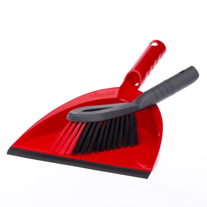 Vileda 2 in 1 short handle dustpan+brush V-0134