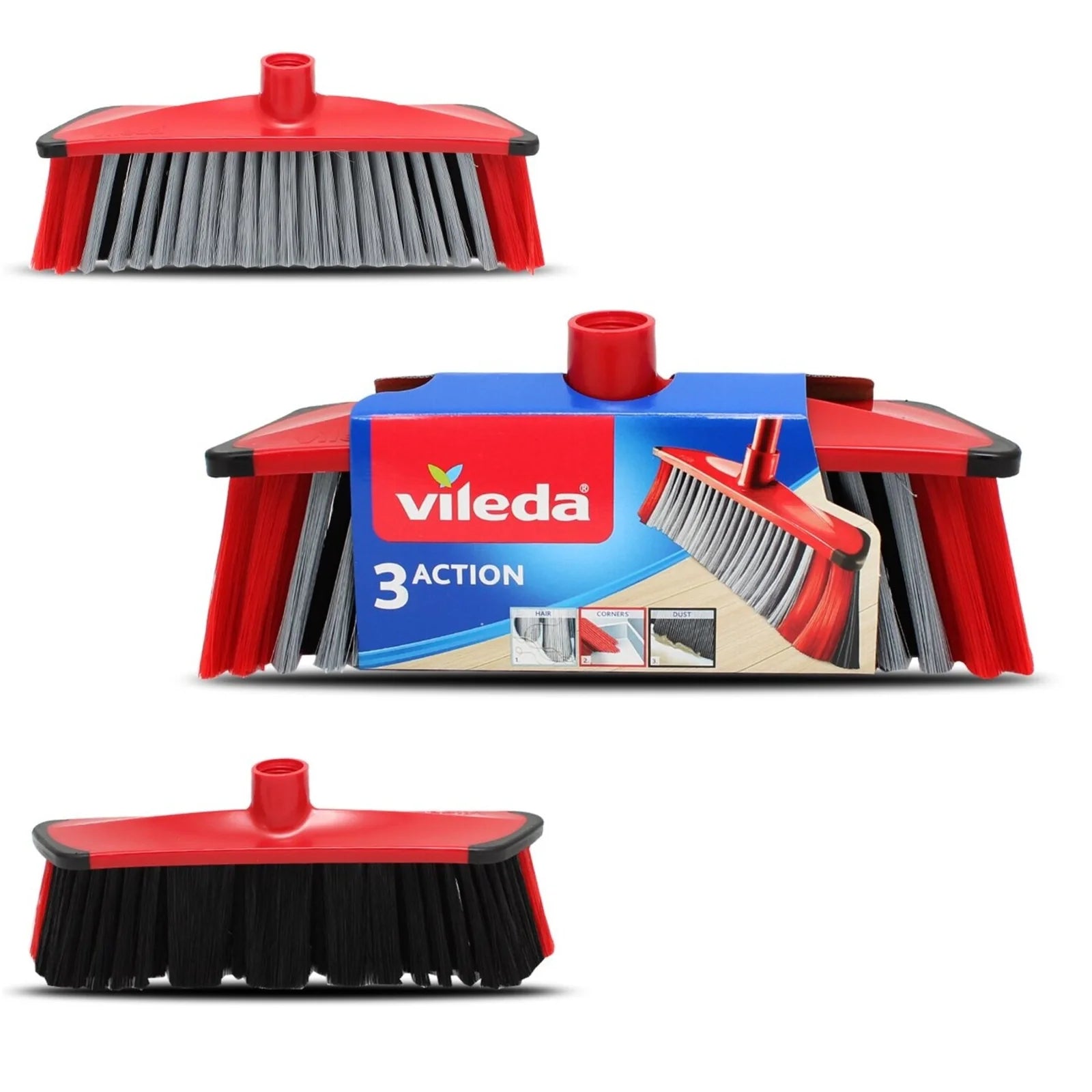 Vileda 3 action broom + stick