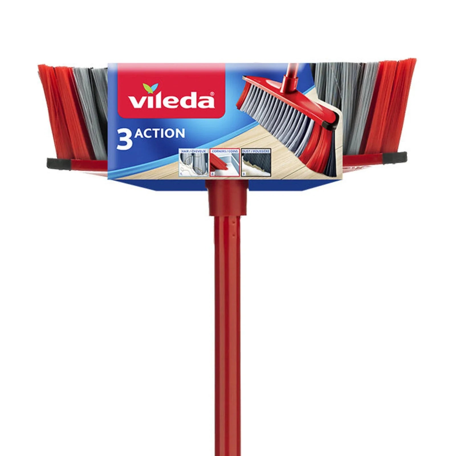 Vileda 3 action broom + stick