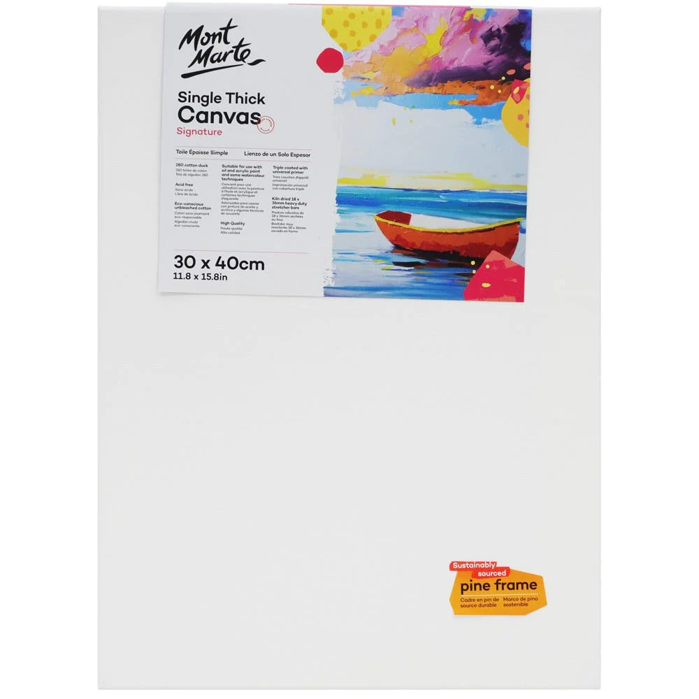 Single Thick Canvas Signature 30 x 40cm (11.8 x 15.8in)