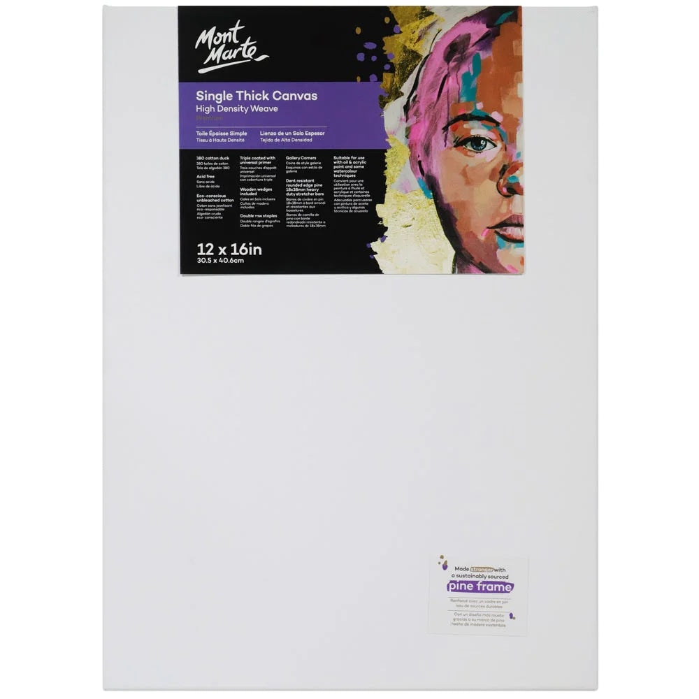 Single Thick Canvas Premium 30.5 x 40.6cm (12 x 16in)
