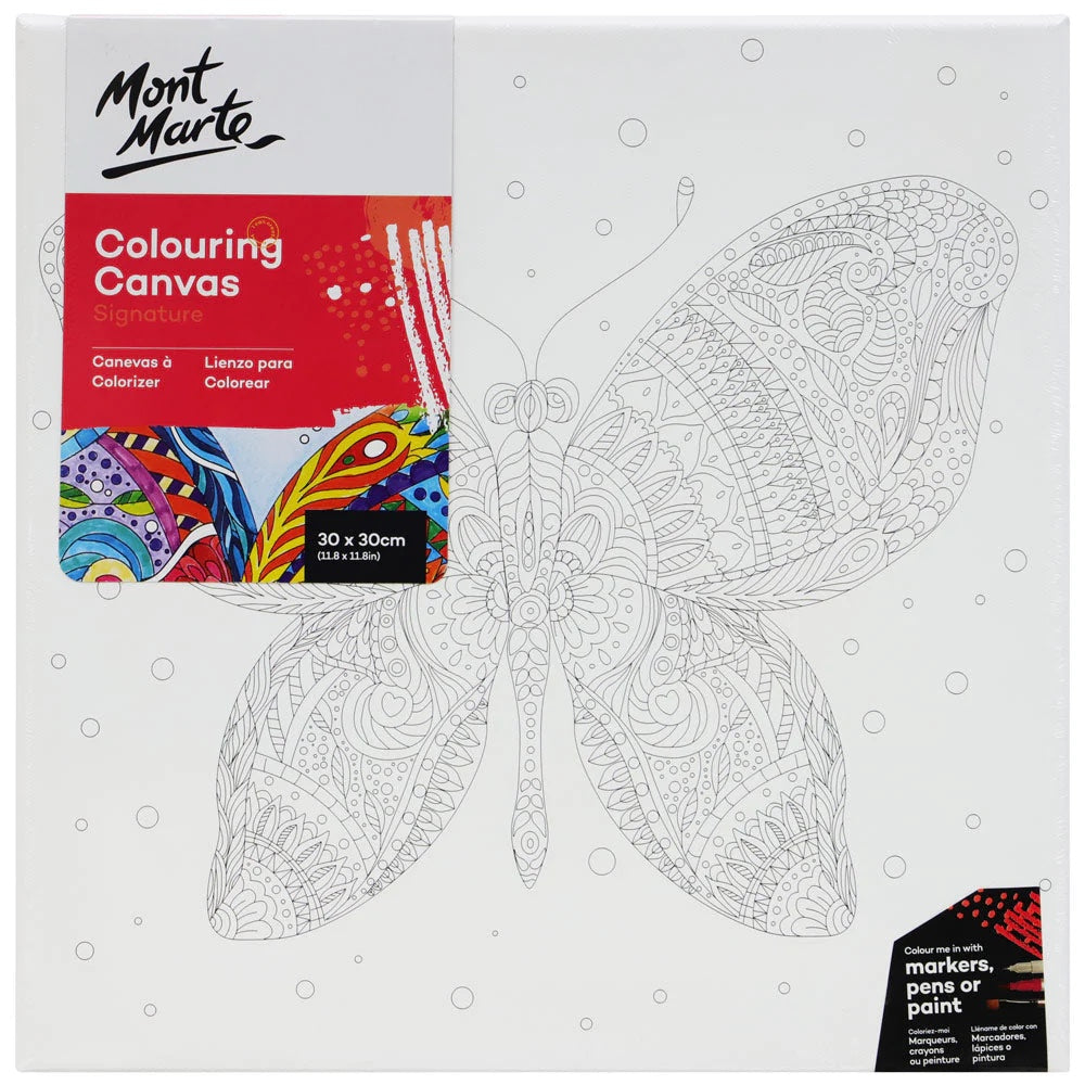 Colouring Canvas Signature 30 x 30cm (11.8 x 11.8in) - Butterfly