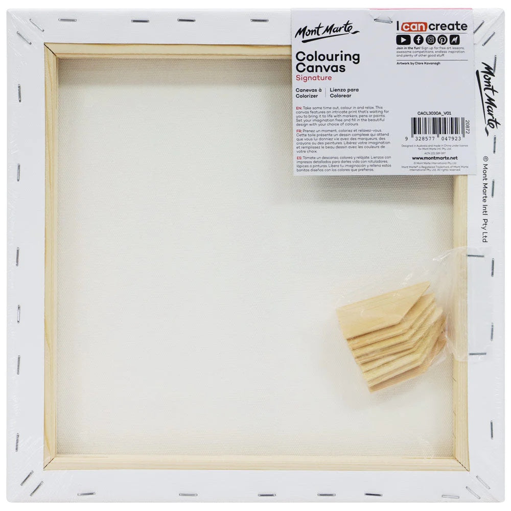 Colouring Canvas Signature 30 x 30cm (11.8 x 11.8in) - Feather
