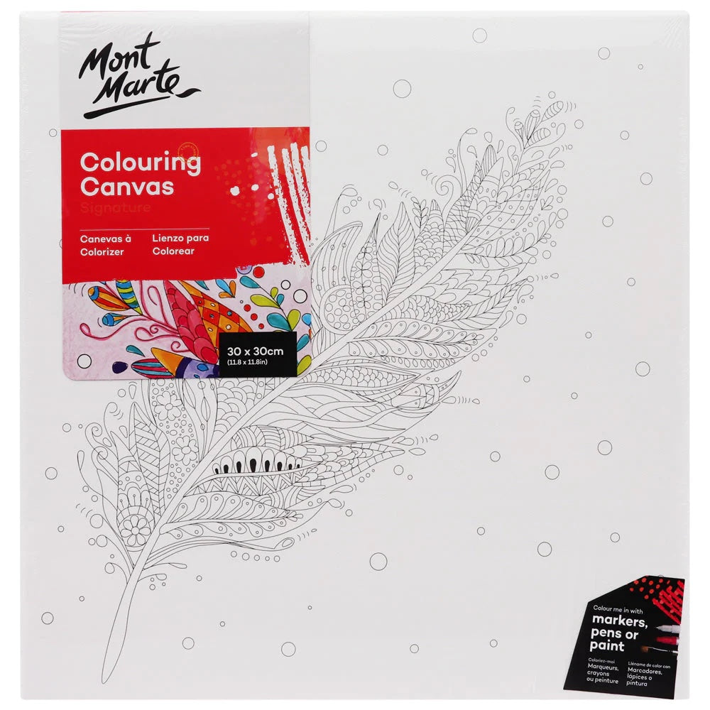 Colouring Canvas Signature 30 x 30cm (11.8 x 11.8in) - Feather