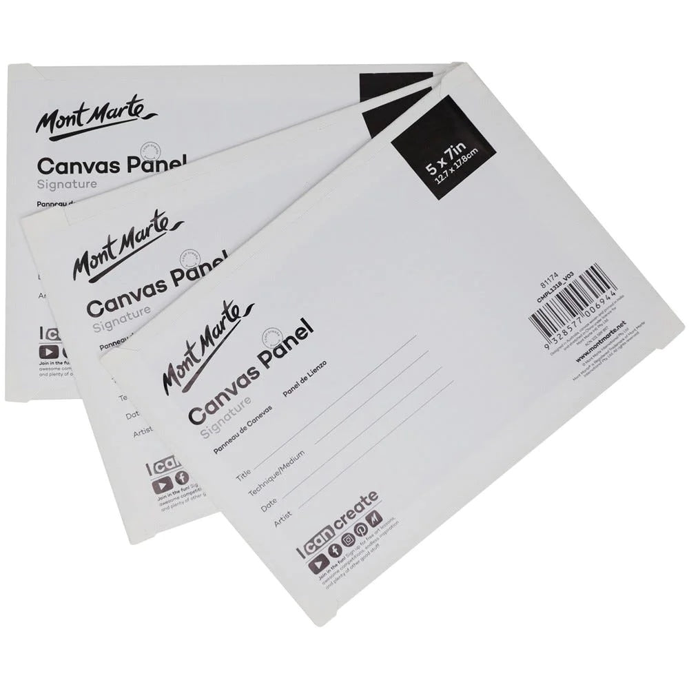 Canvas Panels Signature 3pc 12.7 x 17.8cm (5 x 7in)