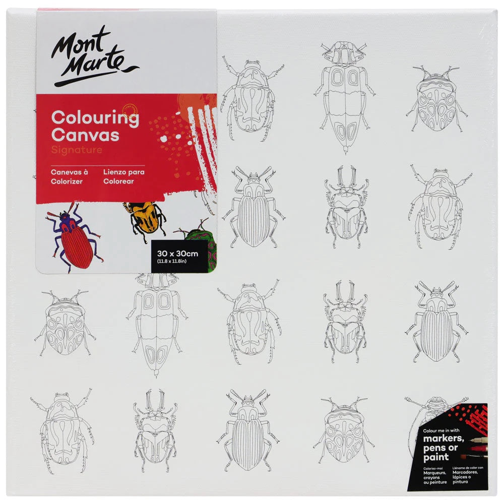Colouring Canvas Signature 30 x 30cm (11.8 x 11.8in) - Beetle