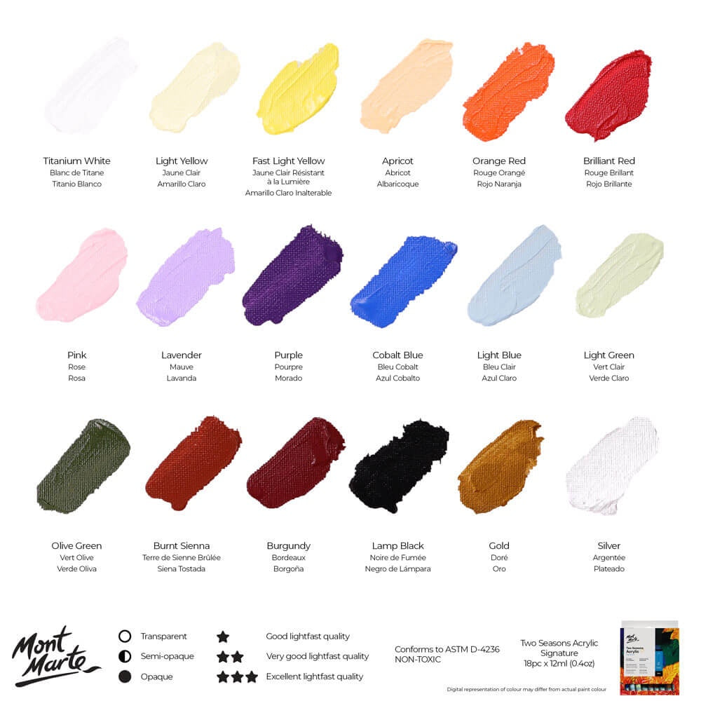 Two Seasons Acrylic Signature 18pc x 12ml (0.4 US fl.oz)