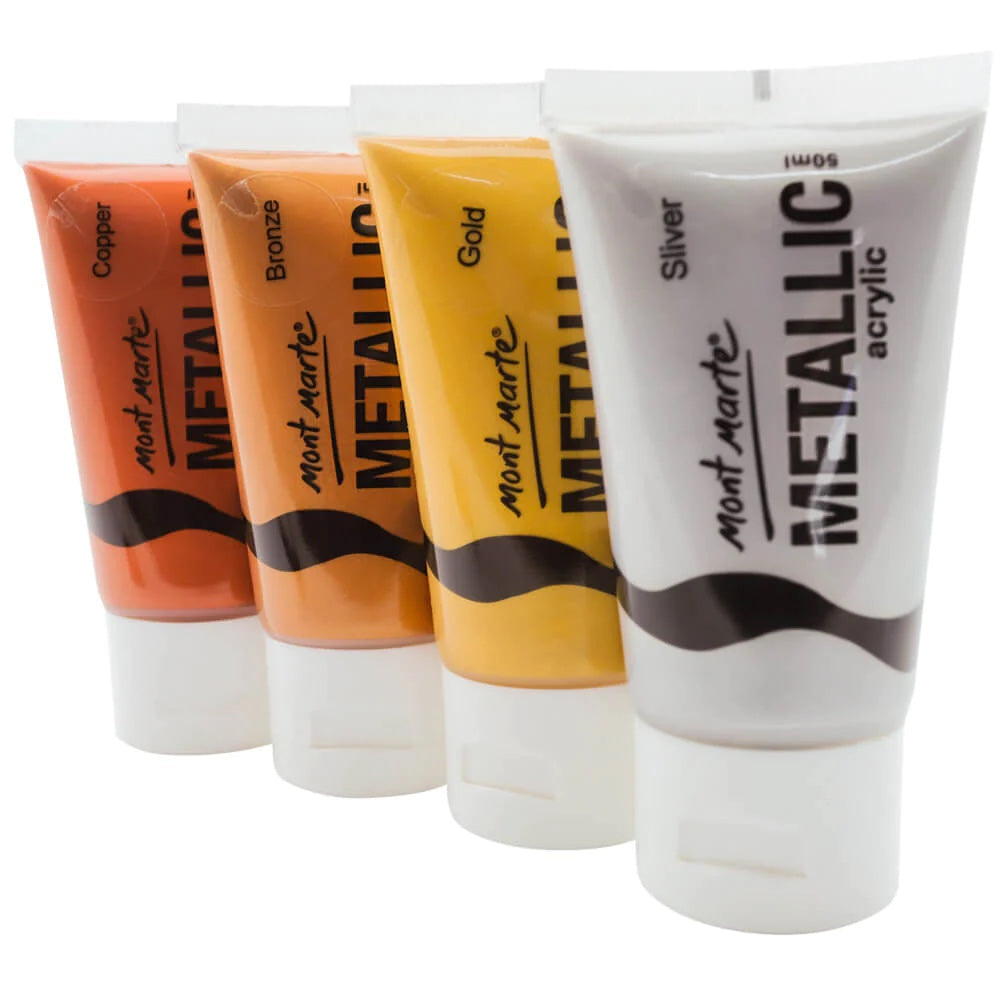 Mont Marte Metallic Acrylic 4pc