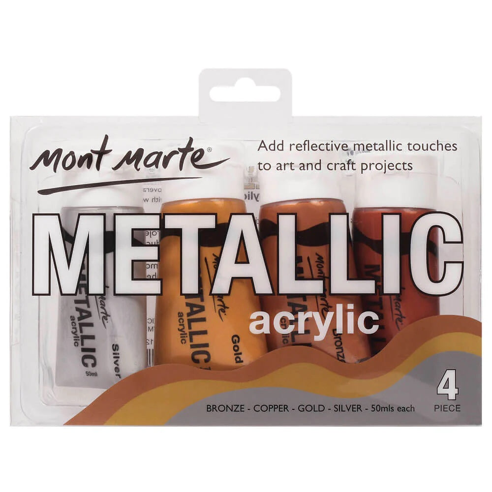 Mont Marte Metallic Acrylic 4pc