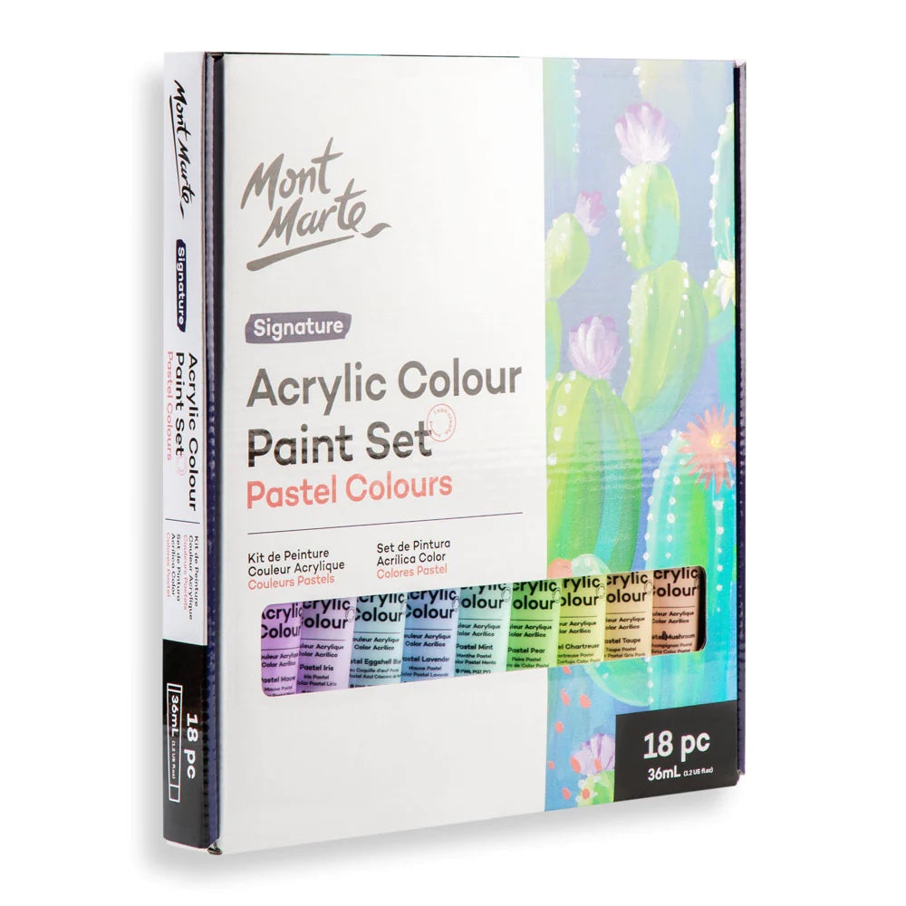 Acrylic Colour Pastel Paint Set Signature 18pc x 36ml (1.2 US fl.oz)