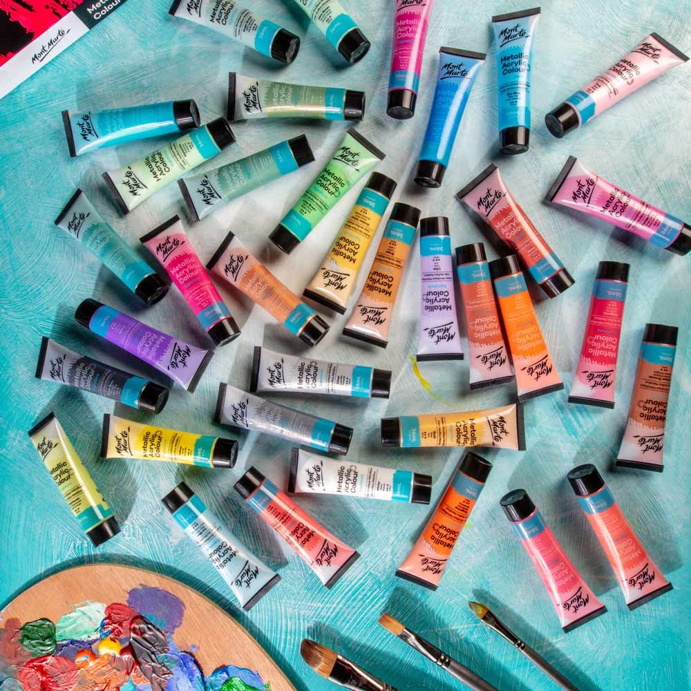 Metallic Acrylic Colour Paint Set Signature 36pc x 36ml (1.2 US fl.oz)