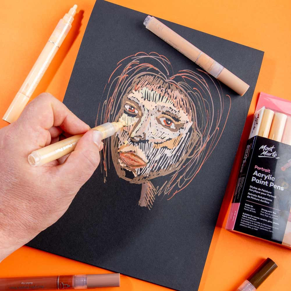 Portrait Acrylic Paint Pens Broad Signature 12pc