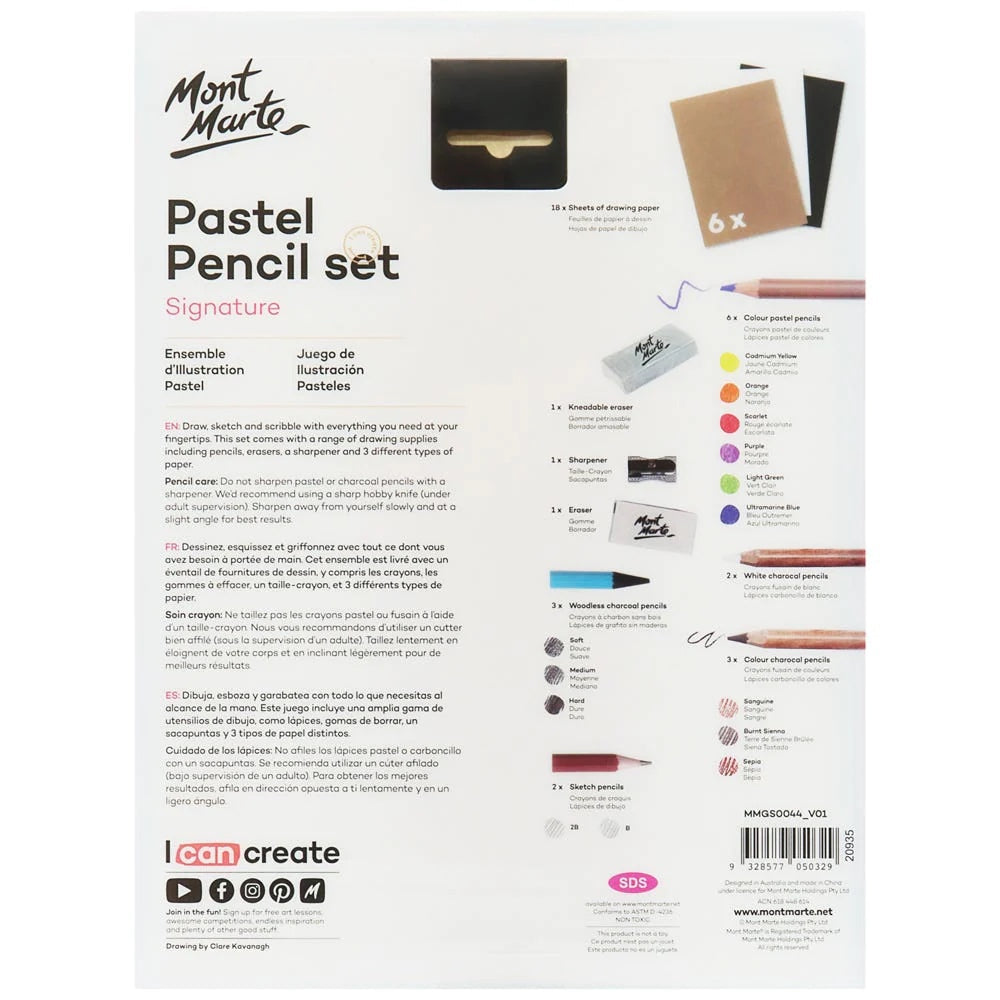 Colour Pastel Illustration Set Signature 37pc