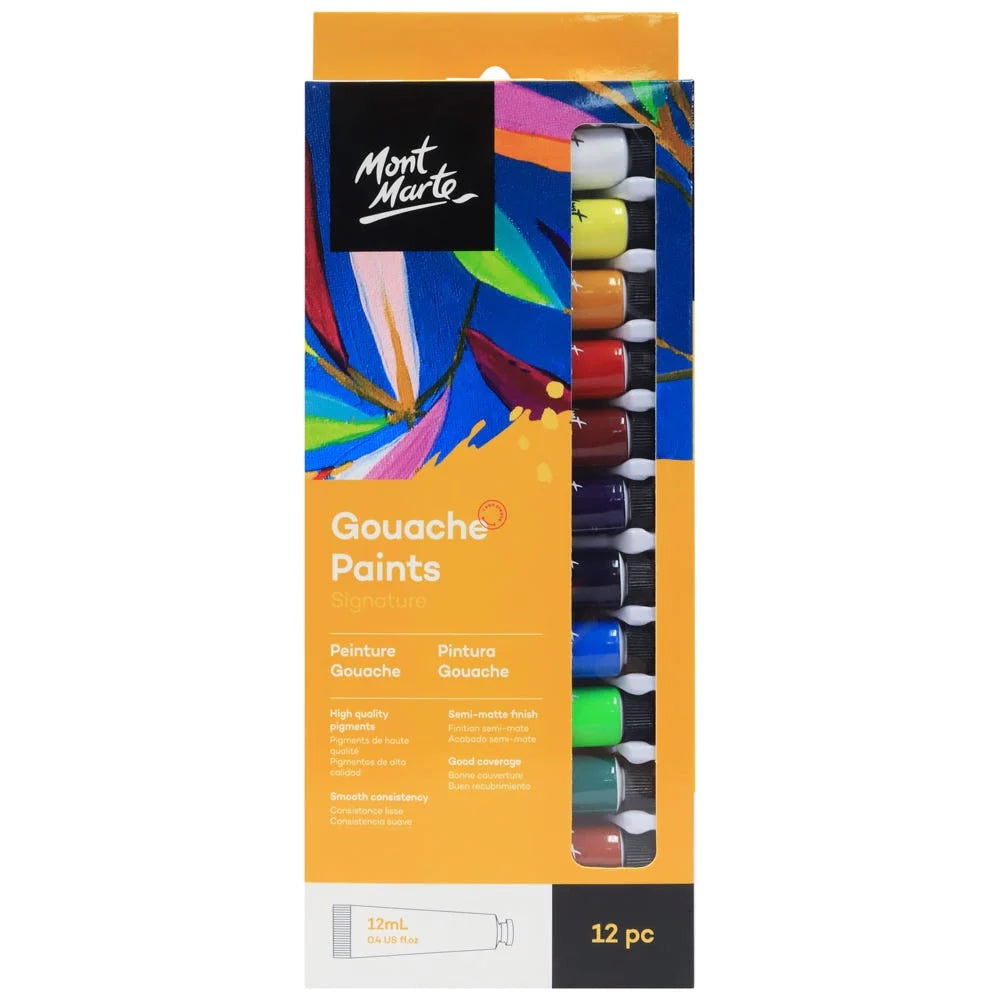 Gouache Paints Set Signature 12pc x 12ml (0.4 US fl.oz)