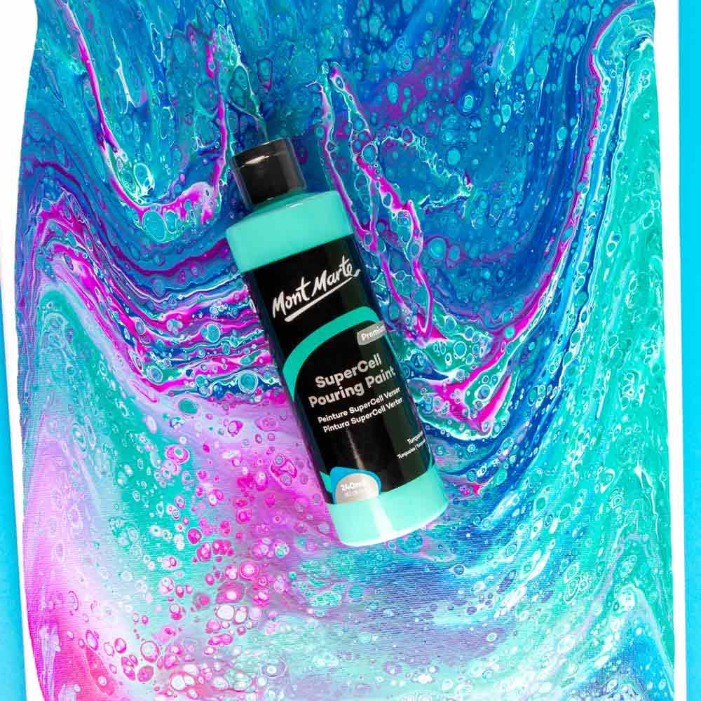 SuperCell Pouring Paint Premium 240ml (8.1 US fl.oz) - Turquoise