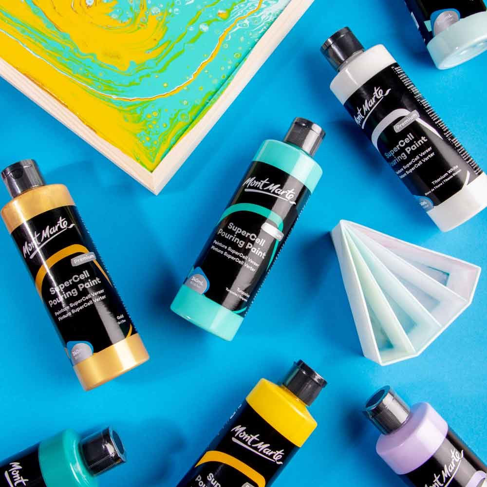 SuperCell Pouring Paint Premium 240ml (8.1 US fl.oz) - Gold