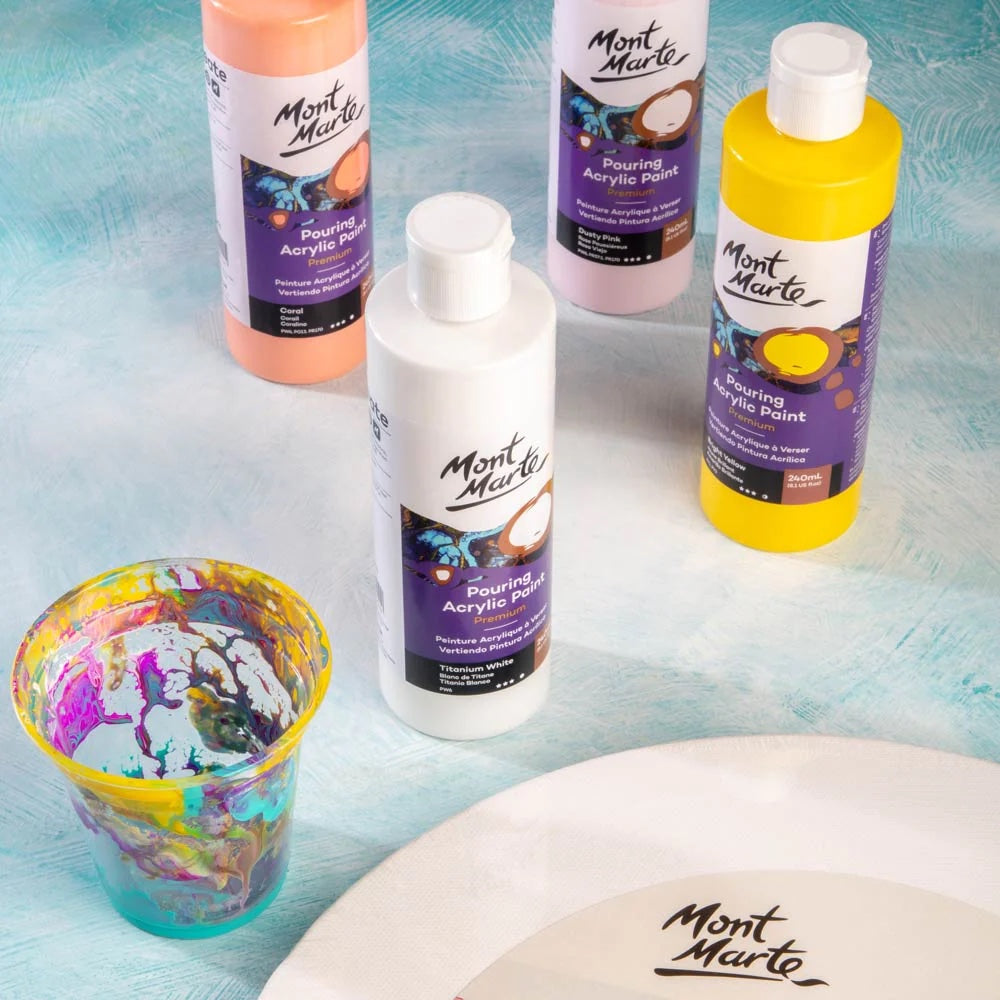 Pouring Acrylic Paint Premium 240ml (8.12 US fl.oz) - Titanium White
