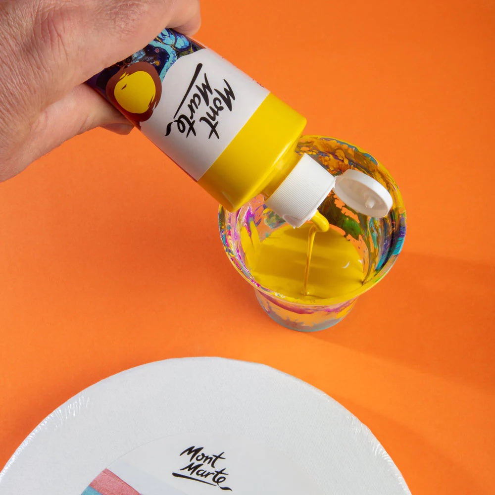 Pouring Acrylic Paint Premium 240ml (8.12 US fl.oz) - Bright Yellow