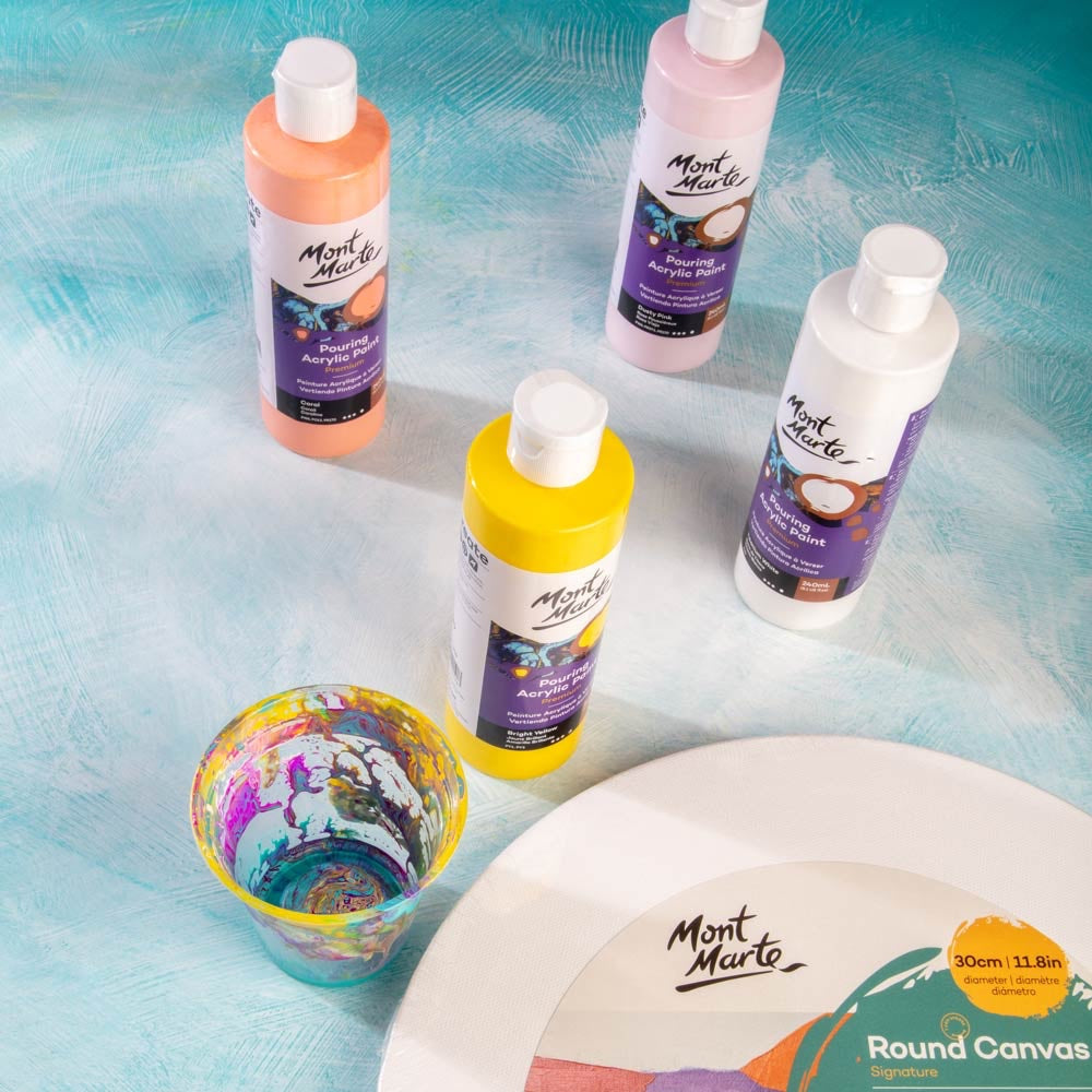 Pouring Acrylic Paint Premium 240ml (8.12 US fl.oz) - Bright Yellow