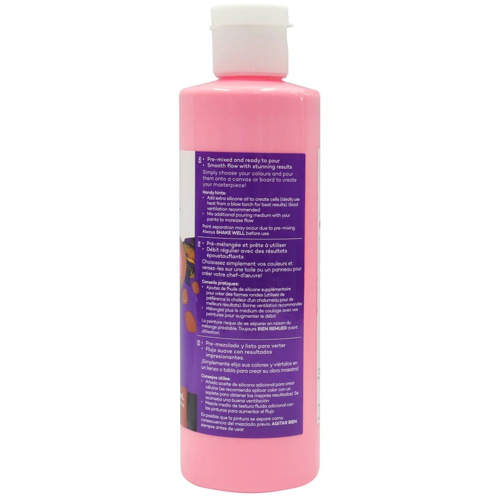 Pouring Acrylic Paint Premium 240ml (8.12 US fl.oz) - Pink