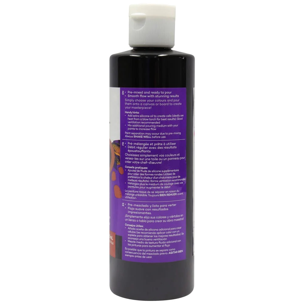 Pouring Acrylic Paint Premium 240ml (8.12 US fl.oz) - Lamp Black