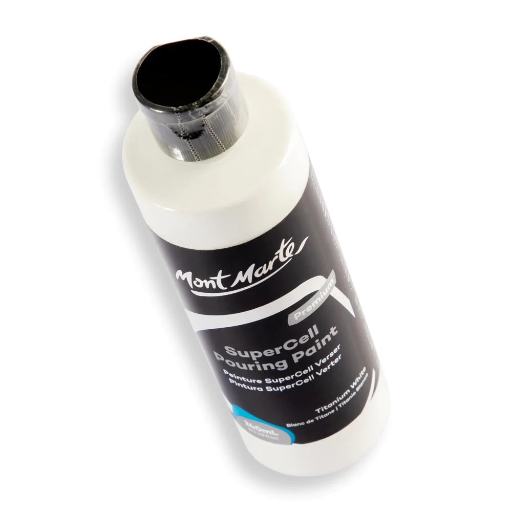 SuperCell Pouring Paint Premium 240ml (8.1 US fl.oz) - Titanium White