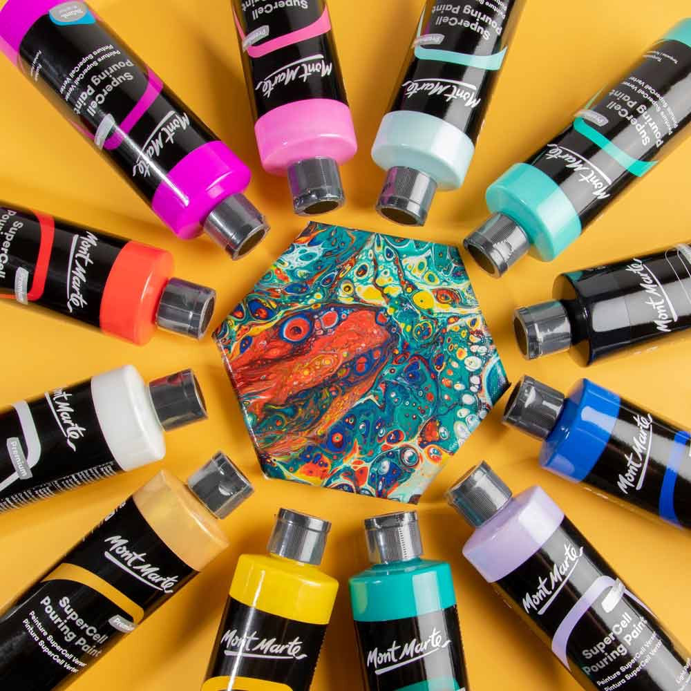 SuperCell Pouring Paint Premium 240ml (8.1 US fl.oz) - Turquoise