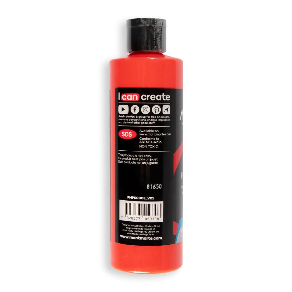 SuperCell Pouring Paint Premium 240ml (8.1 US fl.oz) - Cadmium Red