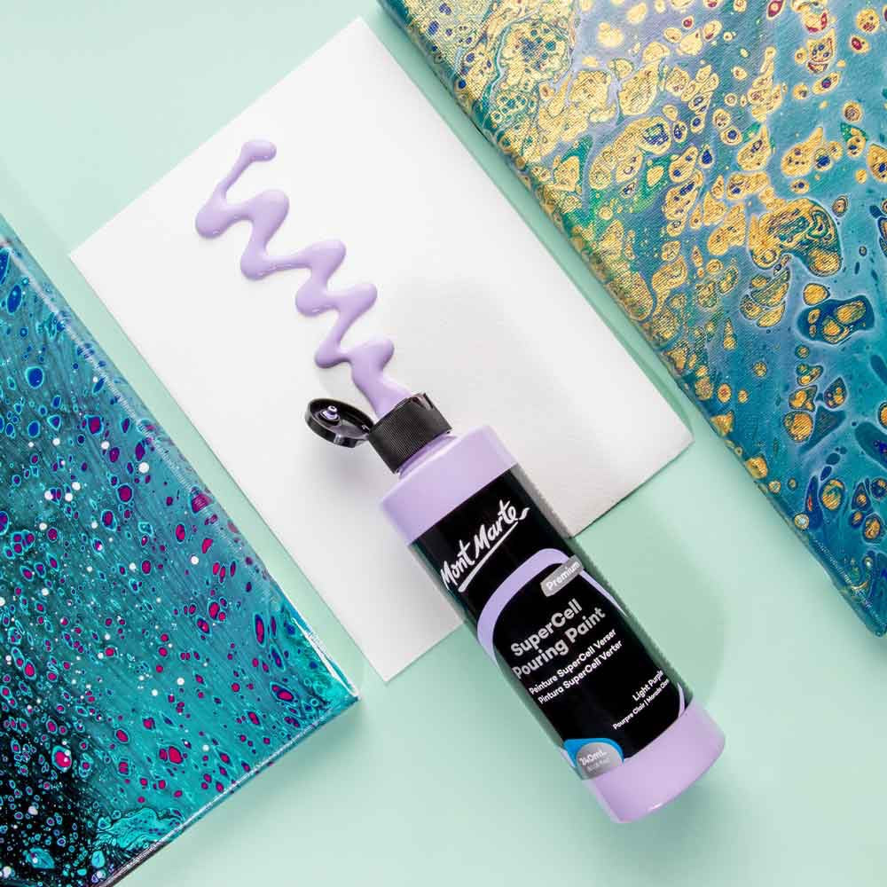 SuperCell Pouring Paint Premium 240ml (8.1 US fl.oz) - Light Purple