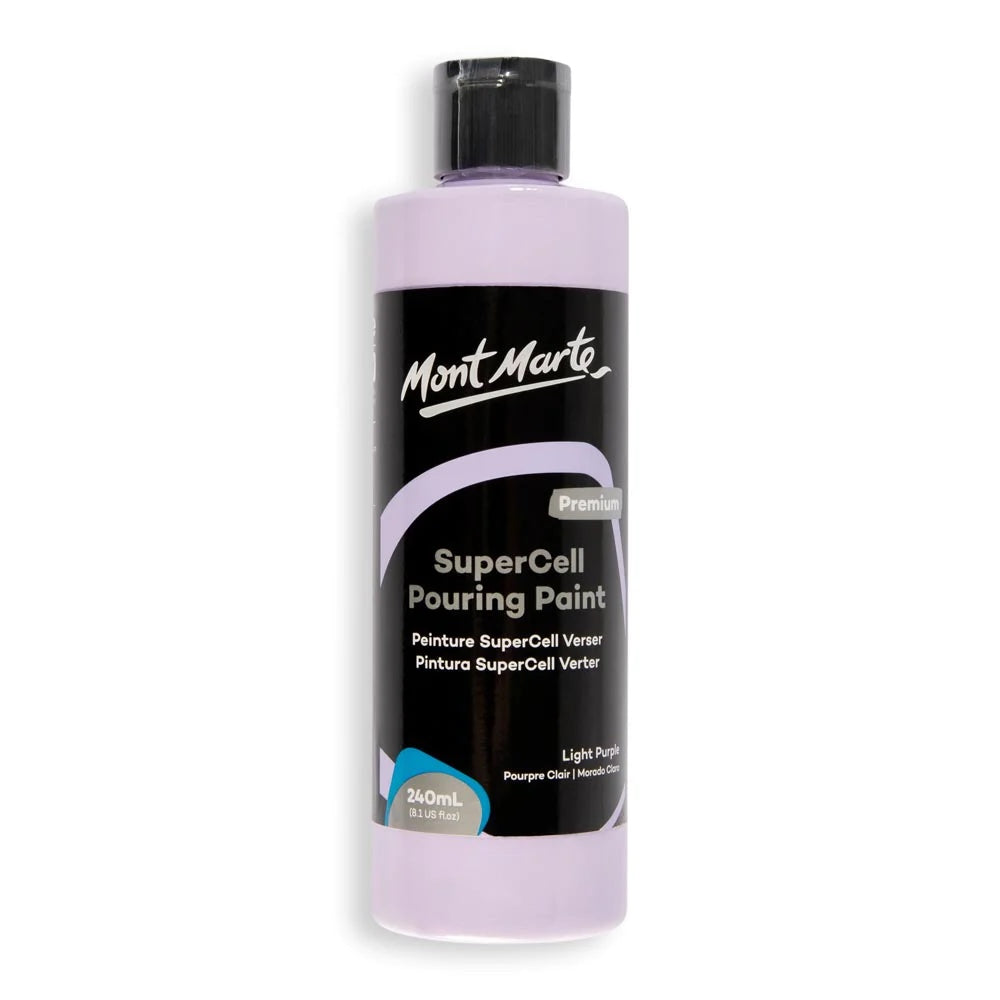 SuperCell Pouring Paint Premium 240ml (8.1 US fl.oz) - Light Purple