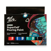 SuperCell Pouring Paint Set Premium 4pc x 60ml (2 US fl.oz) - Galaxy