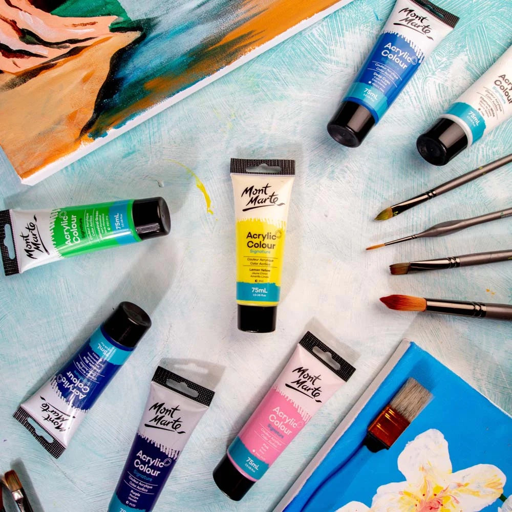 Acrylic Colour Paint Signature 75ml (2.5 US fl.oz) Tube - Lemon Yellow