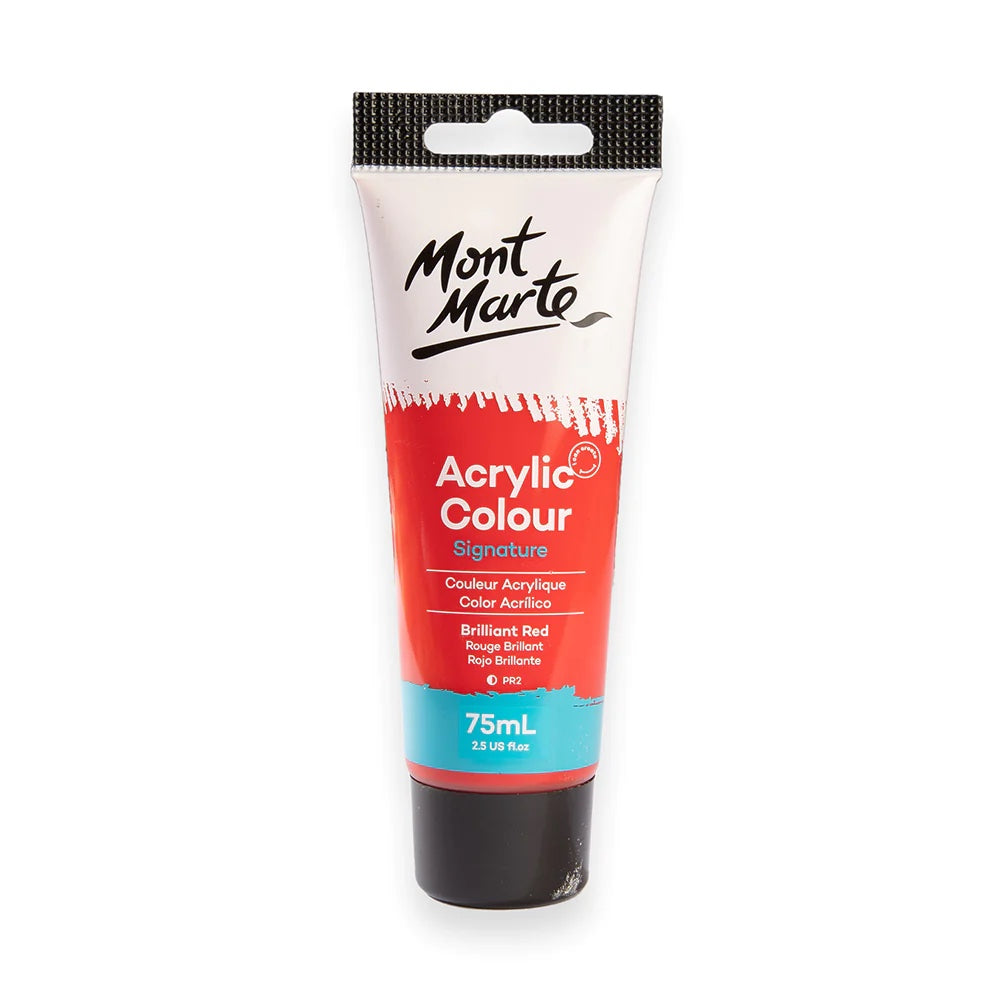 Acrylic Colour Paint Signature 75ml (2.5 US fl.oz) Tube - Brilliant Red