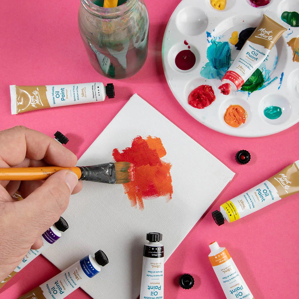 Water Mixable Oil Paint Intro Set Premium 8pc x 18ml (0.6 US fl.oz)