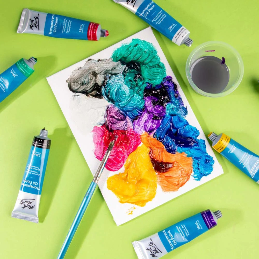 Transparent Oil Paint Intro Set Premium 8pc x 18ml (0.6 US fl.oz)