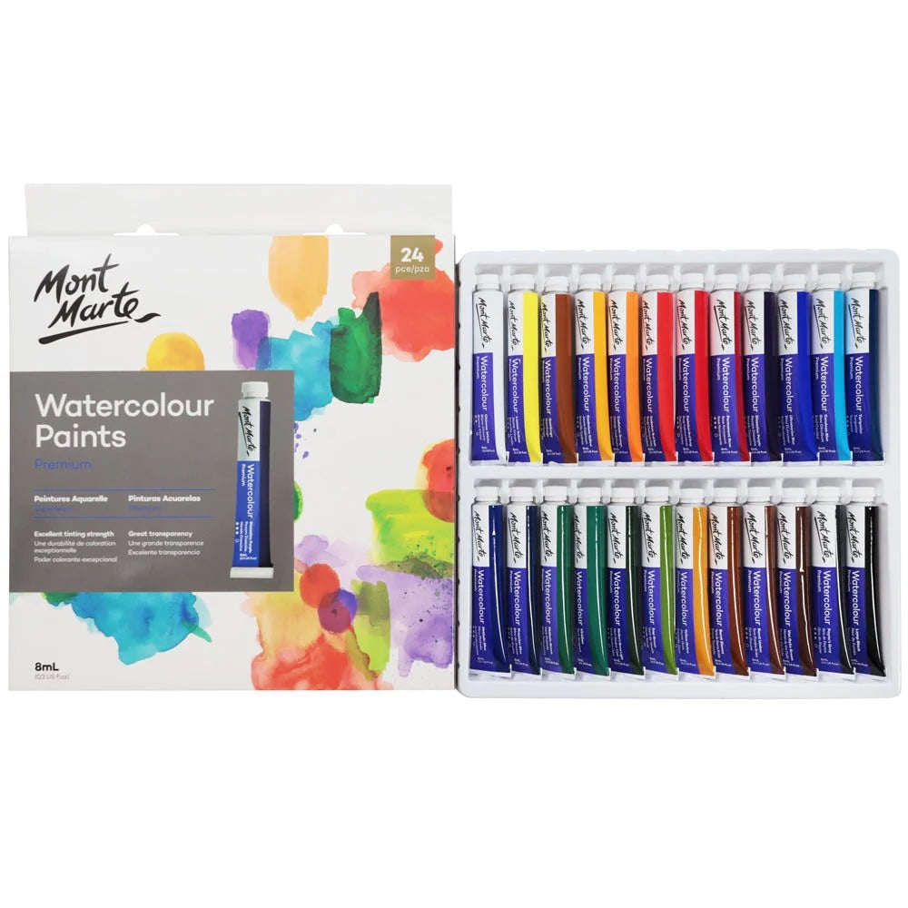 Watercolour Paints Premium 24pc x 8ml (0.3 US fl.oz)