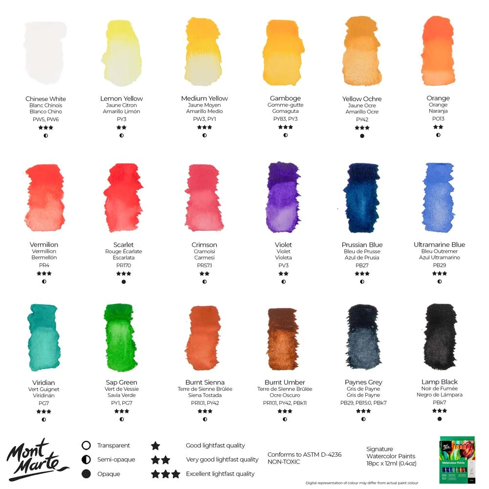 Watercolour Paints Signature 18pc x 12ml (0.4 US fl.oz)