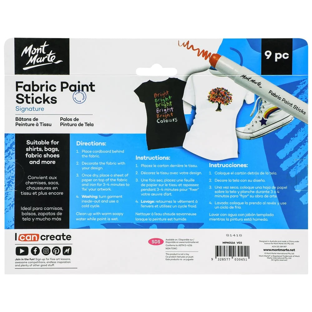 Fabric Paint Sticks Signature 9pc