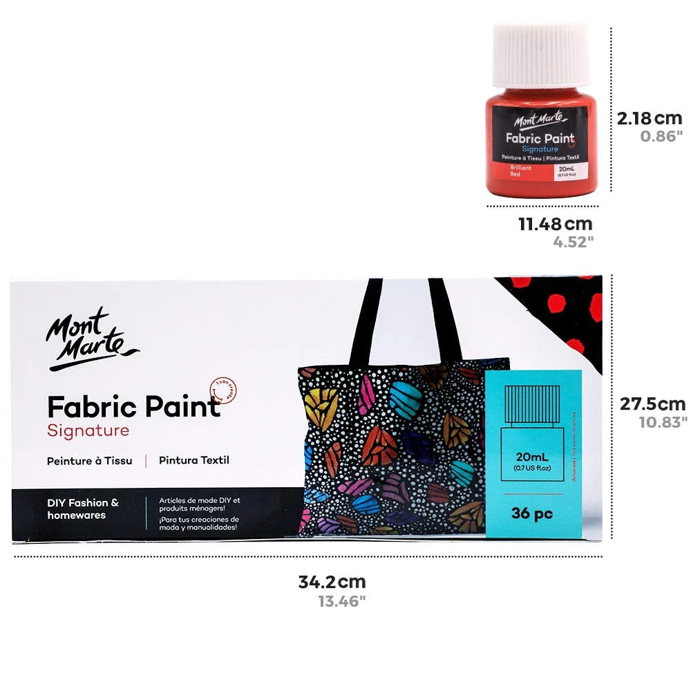 Fabric Paint Set Signature 36pc x 20ml (0.7 US fl.oz)