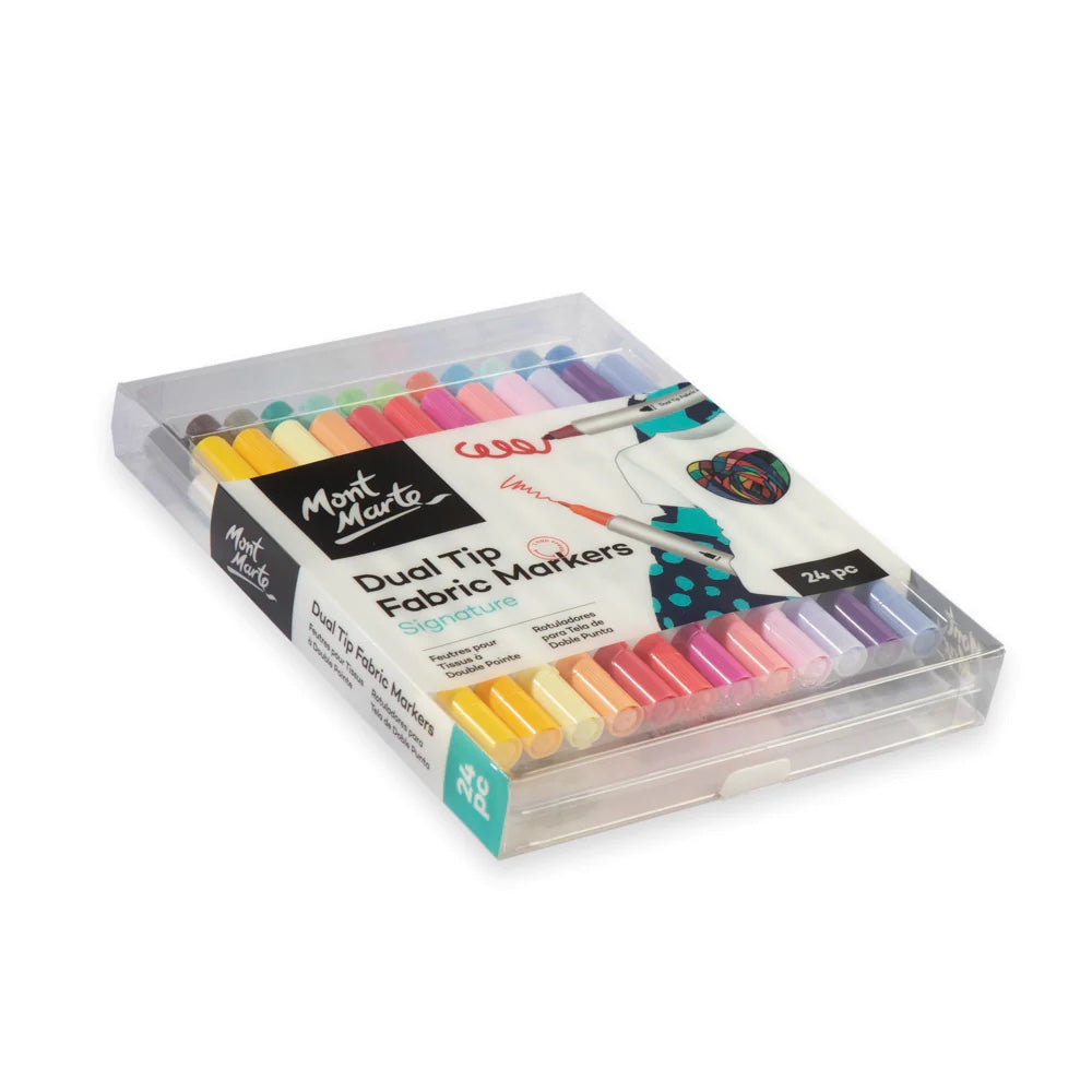 Dual Tip Fabric Markers Signature 24pc