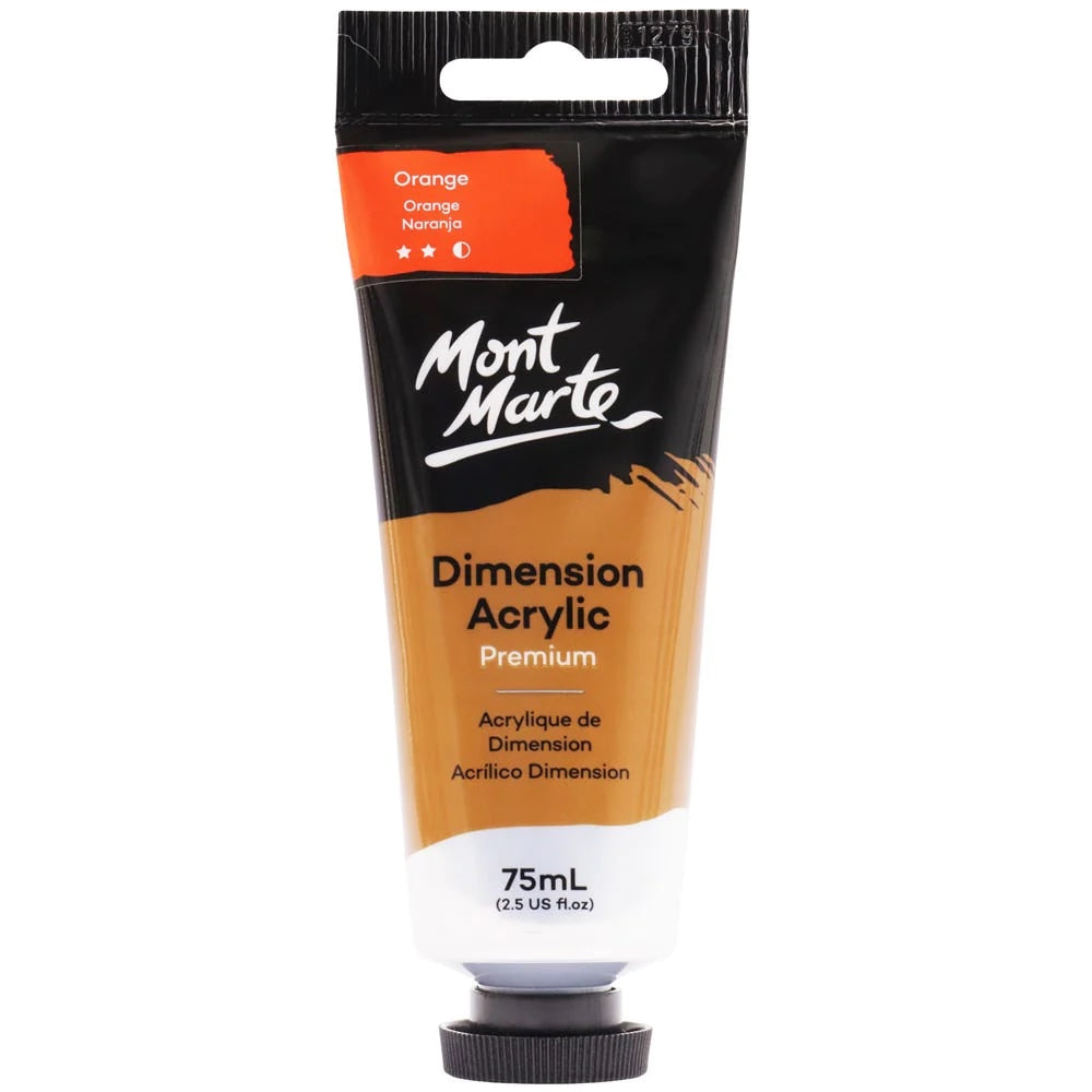 Dimension Acrylic Premium 75ml (2.5 US fl.oz) Tube - Orange