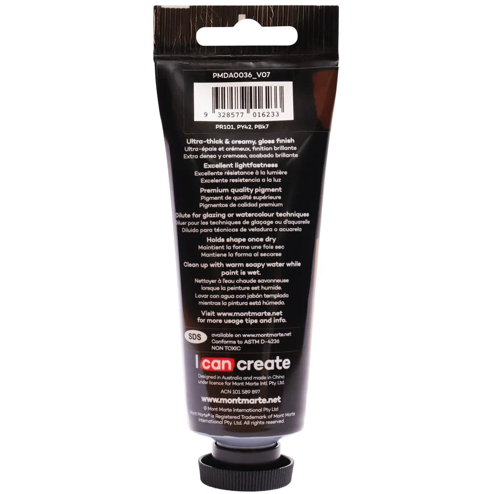 Dimension Acrylic Premium 75ml (2.5 US fl.oz) Tube - Burnt Umber